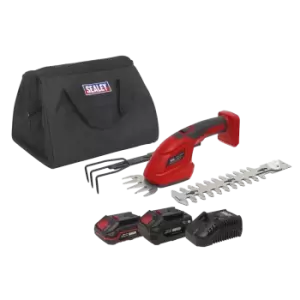 Image of Sealey Cordless 3 in 1 Garden Tool Kit 20V SV20 Series 2 Batteries