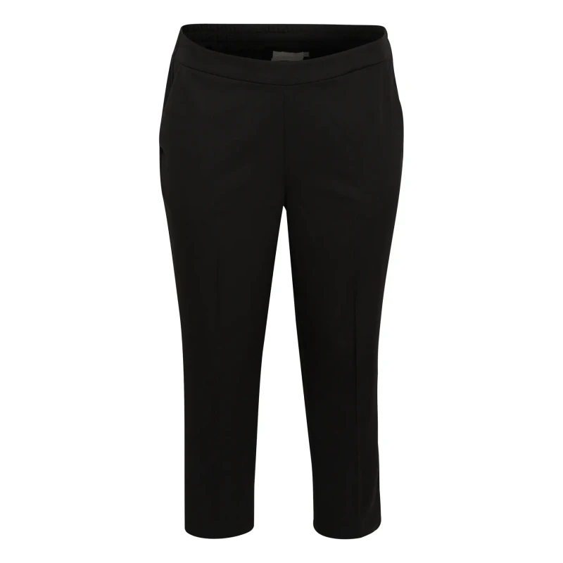 Image of KAFFE Curve Womens cropped Trousers KAFFE Curve Sakira Noir Female 46