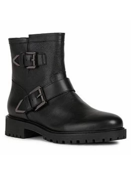 Image of Geox Hoara Biker Boots - Black, Size 6, Women