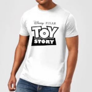 Image of Toy Story Logo Outline Mens T-Shirt - White - M