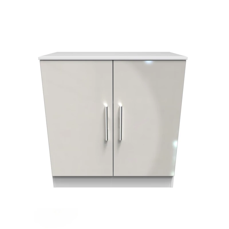 Image of Ready Assembled 2 U Trent 2 Door Cabinet (Ready Assembled) in Mid Grey Size: Medium Mid Grey Unisex Medium
