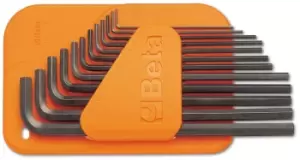 Image of Beta Tools 96 L/SC12 12pc 8pc Offset LONG Hex Key Wrench Set Burnished 000960929