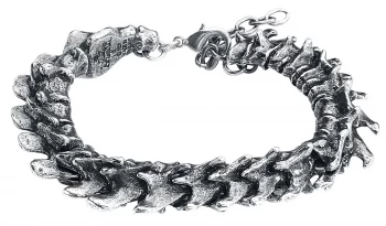 Image of Alchemy Gothic Vertebrae Bracelet silver coloured