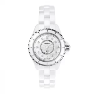 Image of Chanel J12 White Ceramic Diamond Set Bracelet Watch