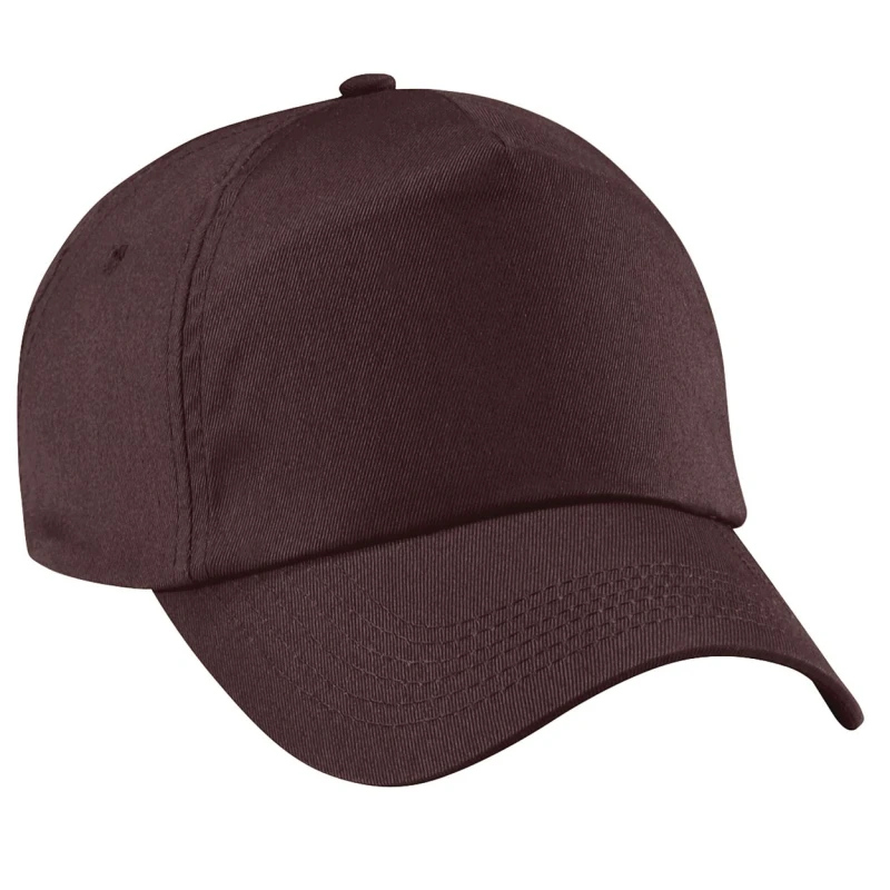 Image of Beechfield Beechfield Men Plain Original 5 Panel Baseball Cap in Chocolate Chocolate One Size Male 5055747802191