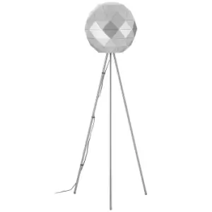 Image of Premier Housewares Mateo Geometric Floor Lamp with Steel Base - Silver