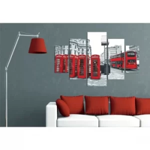 Image of ST024 Multicolor Decorative MDF Painting (5 Pieces)