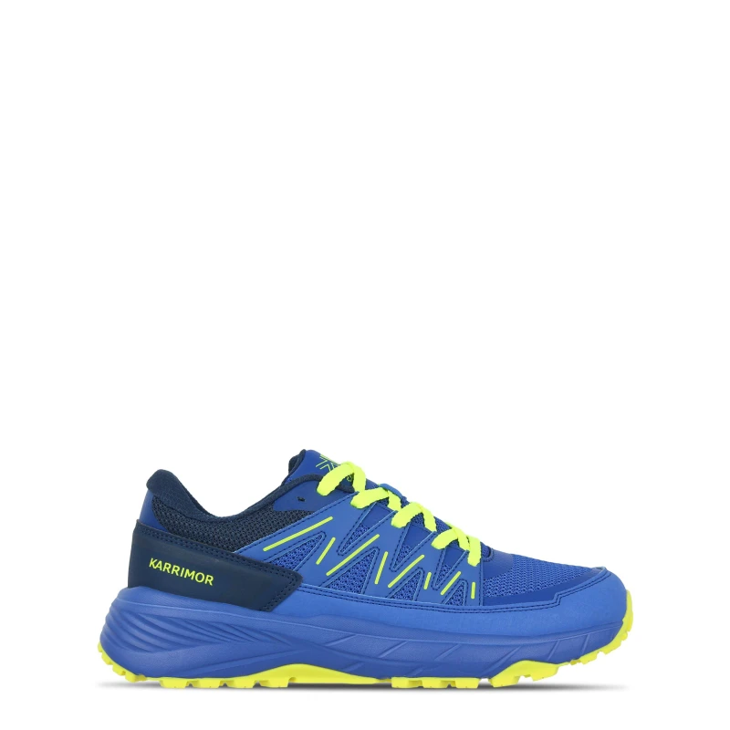 Image of Karrimor Caracal Trail Trainers Mens Blue/Lime male 7 (41)