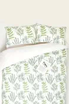 Image of Botanical Digitally Printed Cotton Duvet Cover Set