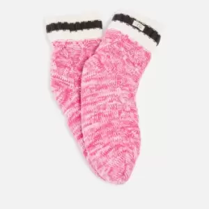 Image of UGG Deedee Fleece Lined Knit Quarter Socks