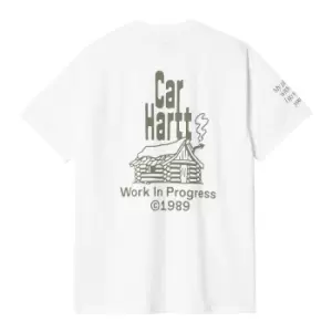 Image of Carhartt Wip S/s Home T-Shirt, White / Dollar Green
