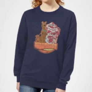 Image of Scooby Doo Munchies Womens Sweatshirt - Navy - S