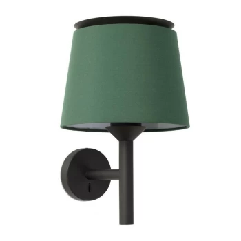 Image of Faro SAVOY - Wall Light with Shade Black,Green, E27