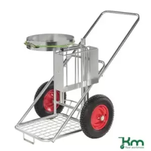 Image of Slingsby Steel Street Cleaning Trolley, Pneumatic Tyred Wheels