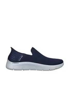 Image of Skechers Go Walk Flex Slip-in's - Flex Basic Mesh Slip On Trainer, Navy, Size 7, Men