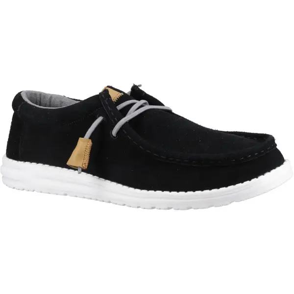Image of Hey Dude Mens Wally Craft Slip On Trainers Shoes - UK 8 Black male GDE2667BLK8