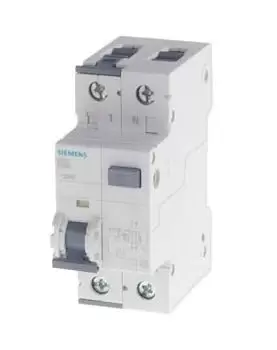 Image of Siemens RCBO - 2P, 10 kA, 20 kA Breaking Capacity, 30mA Trip Sensitivity, 5SU1 Series