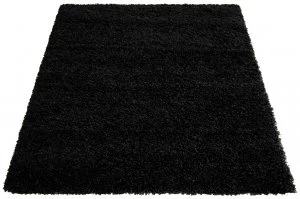 Image of Jazz Shaggy Rug - 80x150cm - Black.