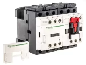 Image of Schneider Electric TeSys D LC2D 3 Pole Reversing Contactor - 12 A, 110 V ac Coil, 3NO, 5.5 kW
