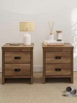Image of Gfw Set Of 2 Boston Bedside Chests - Oak