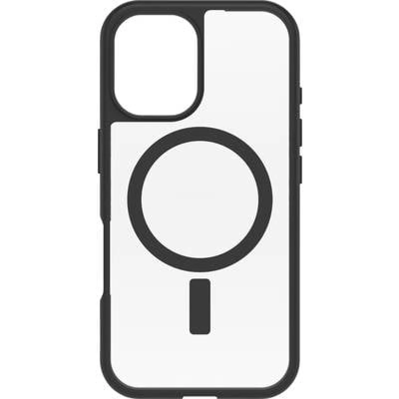 Image of OtterBox Otterbox React Back cover Apple iPhone 16 Black, Transparent Inductive charging, MagSafe compatibility 77-96243 77-96243
