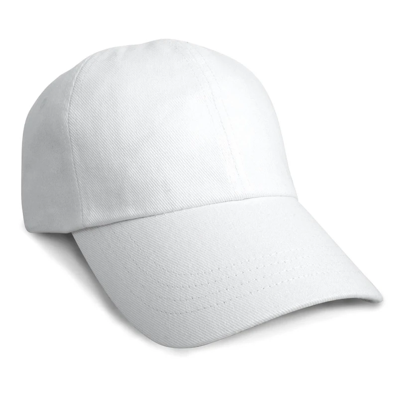 Image of Result Result Heavy Cotton Premium Pro-Style Baseball Cap in White White One Size Unisex 5055747565409