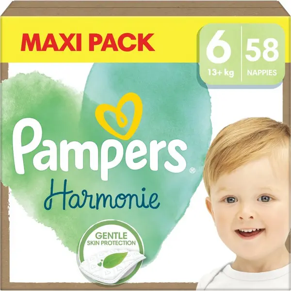 Image of Pampers Harmonie Size 6 58 Nappies