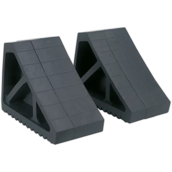 Image of Sealey Rubber Wheel Chocks 3.3kg Pack of 2