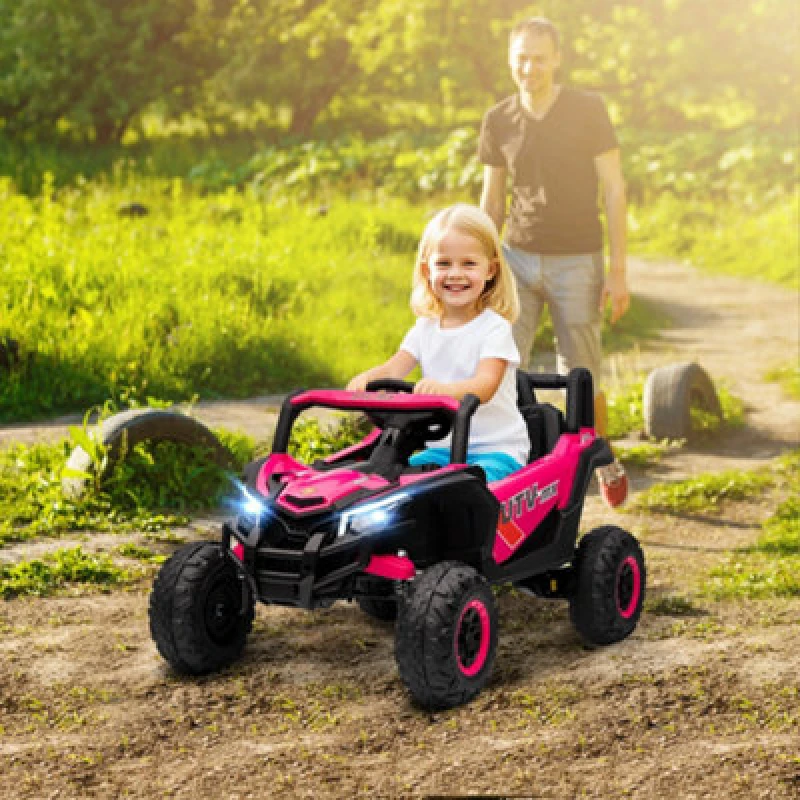 Image of AIYAPLAY Kids Electric Car with Remote Control for Kids 3-5 Years, Pink 370-403V70PK