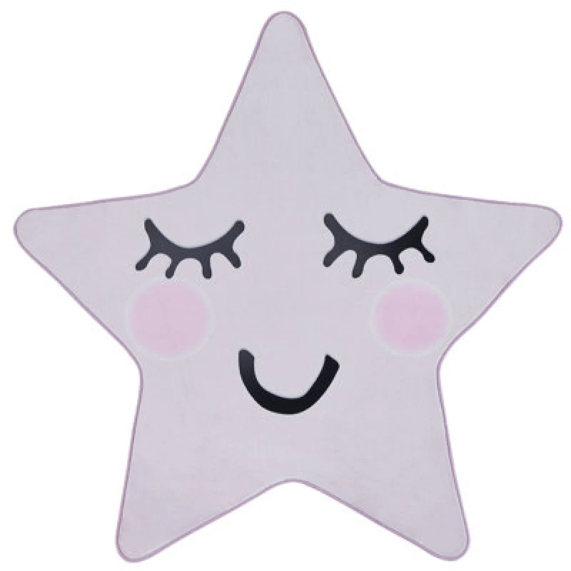 Image of Beliani Kids Rug Sirius Pastel Pink 120 X 120 Cm