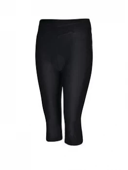Image of Dare 2b Womens Worldy Gel Cycling Capri - Black, Size 16, Women
