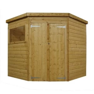 Image of Mercia Shiplap Corner Shed - 7 x 7ft