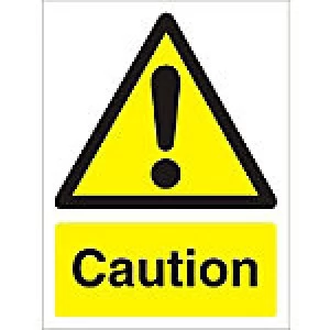 Image of Warning Sign Caution Plastic 40 x 30 cm