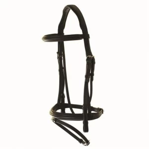 Image of Hy Deluxe Padded Flash Bridle - Black