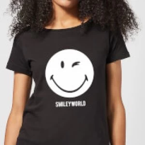 Image of Smiley World Large Smiley Womens T-Shirt - Black