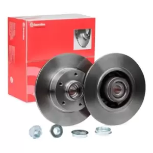 Image of BREMBO Brake disc PRIME LINE - With Bearing Kit 08.B391.37 Brake rotor,Brake discs RENAULT,Megane IV Schragheck (B9A/M/N_)