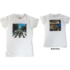 Image of The Beatles - Abbey Road Ladies XX-Large T-Shirt - White