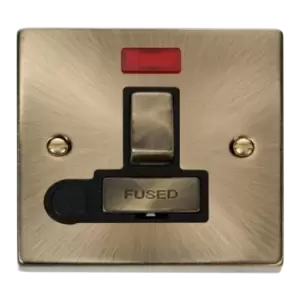Image of Click Scolmore Deco Ingot 13A Flex Outlet Neon Switched Fused Spur Unit - VPAB552BK
