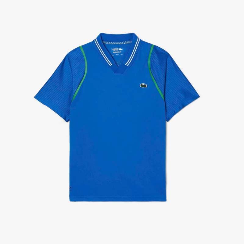 Image of Lacoste Tennis x Daniil Medvedev Polo Shirt - Blue Blue XS