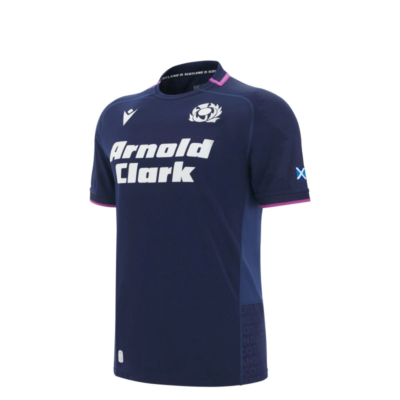 Image of Macron Scotland Rugby Home Shirt 2025 Juniors Navy male 7-8 (S)