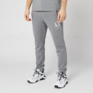 Image of Armani Exchange AX Icon Logo Jogging Pants Grey Marl Size S Men