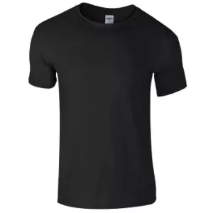 Image of Gildan Mens Short Sleeve Soft-Style T-Shirt (M) (Black)
