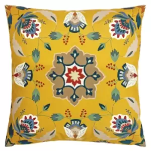 Image of Folk Flora Outdoor Filled Cushion 43x43cm