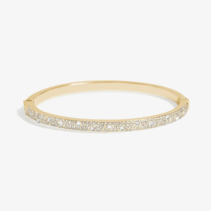 Image of Jon Richard Jon Richard Gold Plate Pave Bangle Gold