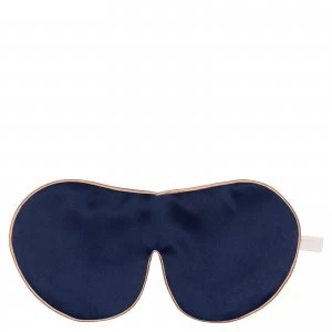 Image of Holistic Silk One Strap Pure Mulberry Silk Lavender Eye Mask - Navy