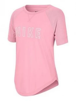 Image of Nike Girls Dry Trophy Short Sleeve Top