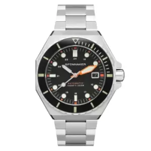 Image of Spinnaker Dumas Classic Black Dial Stainless Steel Bracelet Mens Watch SP-5081-FF