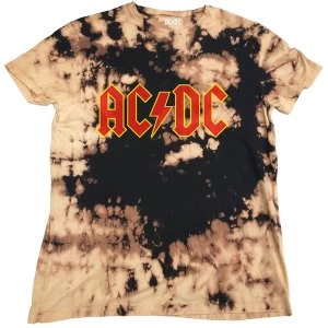 Image of AC/DC - Logo Unisex Medium T-Shirt - Brown, Black