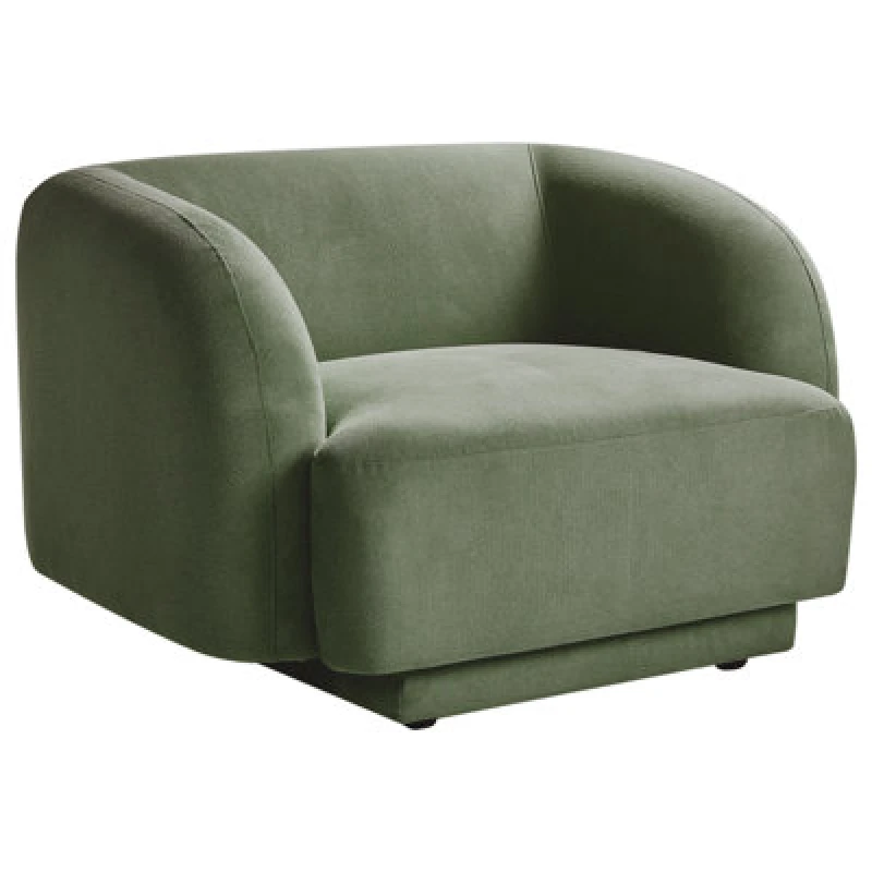 Image of Beliani Modern Fabric Armchair Green Skjanes