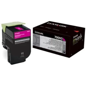 Image of Lexmark 70C0H30 Magenta Laser Toner Ink Cartridge